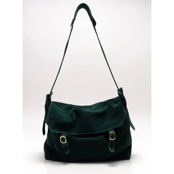 FREE PEOPLE Zahara Suede Messenger Bag / Enchanted Forest - Picture 4 of 16